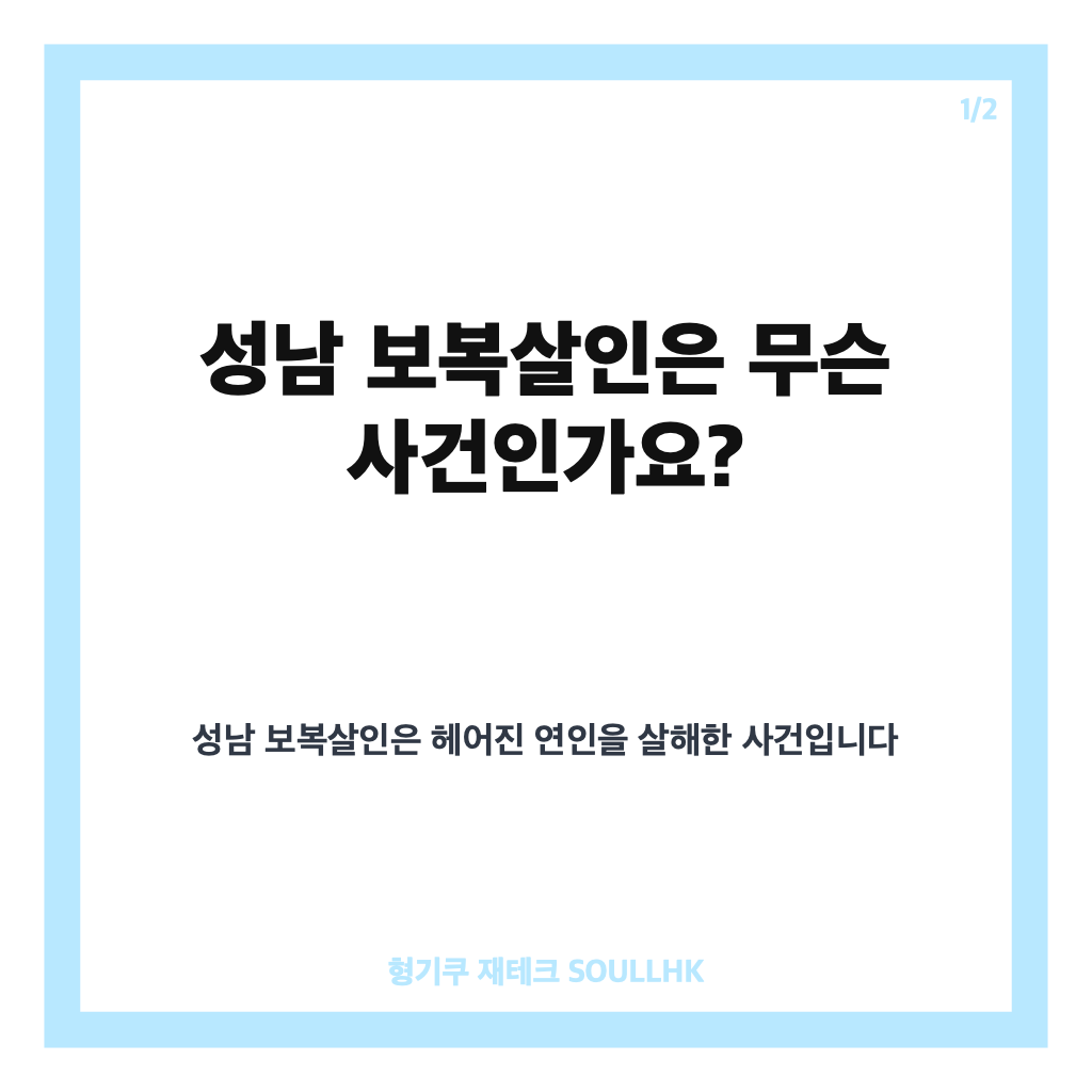 성남 보복살인 피의자 김상수 신상공개와 사건 경위 정리 카드뉴스 1
