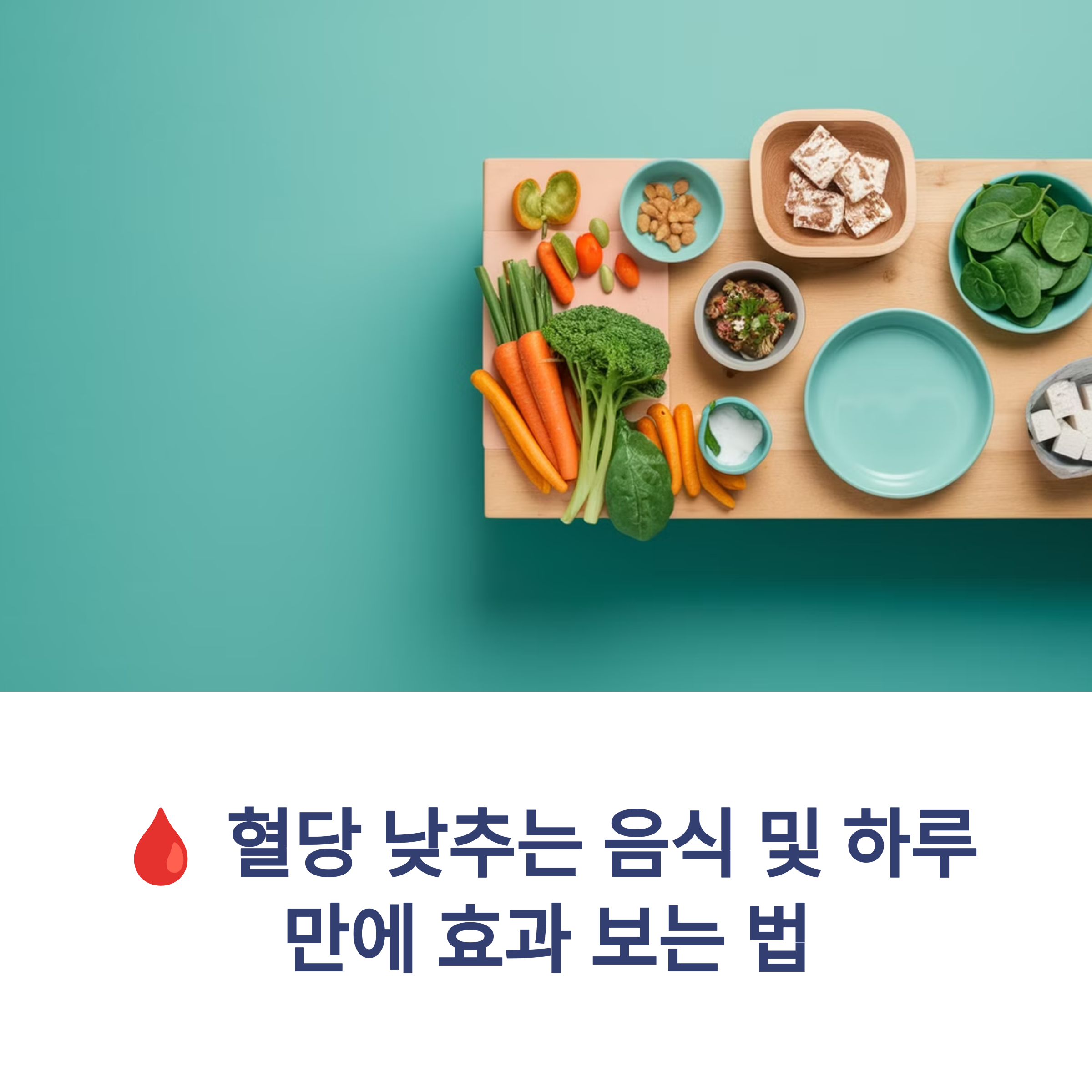 혈당 낮추는 음식 및 하루 만에 효과 보는 법