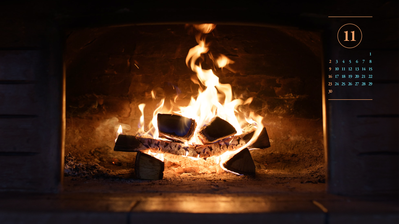10 벽난로 A - 2025년11월 노트북배경화면