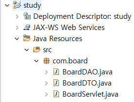 BoardServlet 클래스 위치
