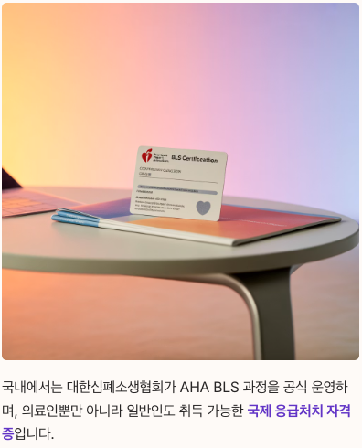BLS 자격증이란? 섹션 이미지