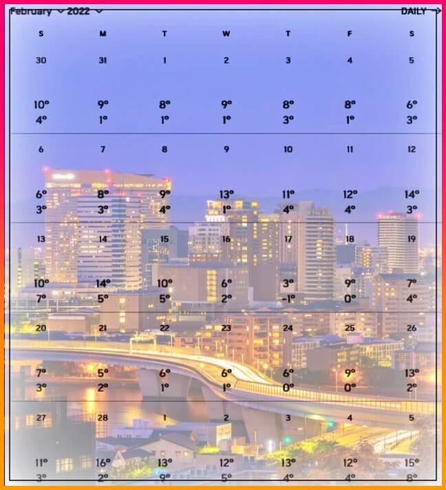 후쿠오카2월날씨