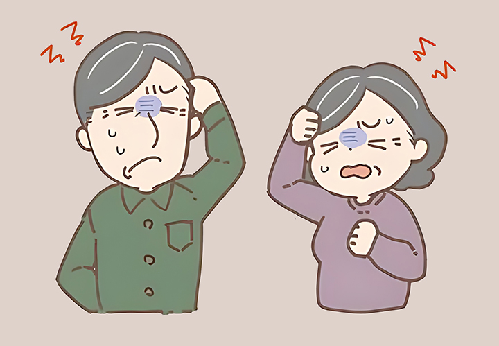 두통으로-힘든-노부부