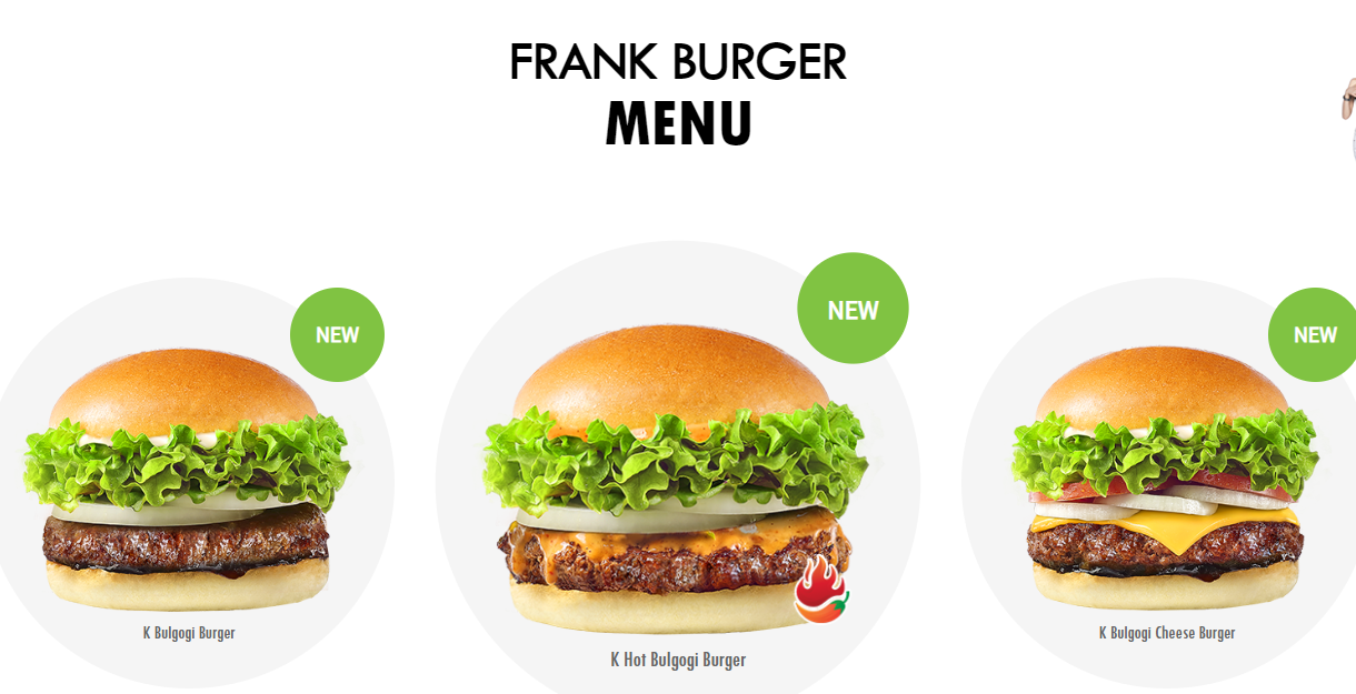 프랭크버거 추천메뉴 가격 칼로리