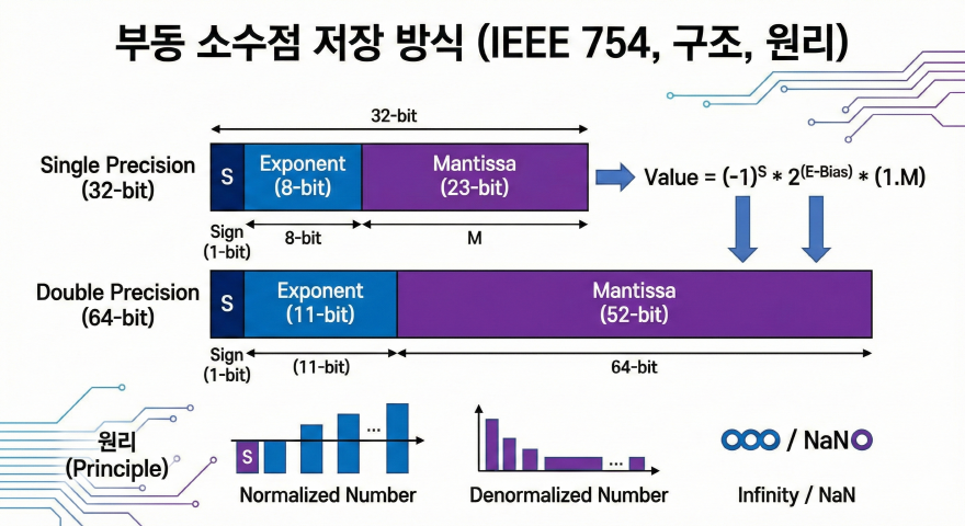 부동 소수점 저장 방식