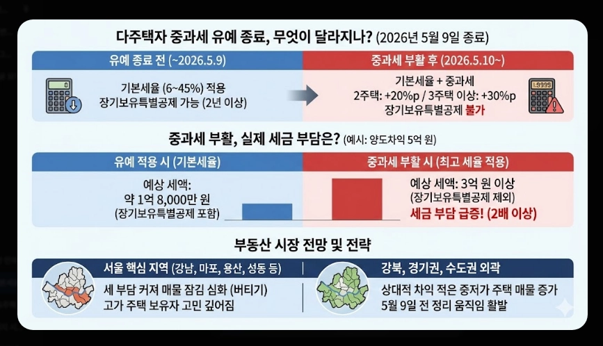 다주택자 양도소득세 절세방법 [억대 절세 사례] 사례별 계산기 활용 및 2026년 전략
