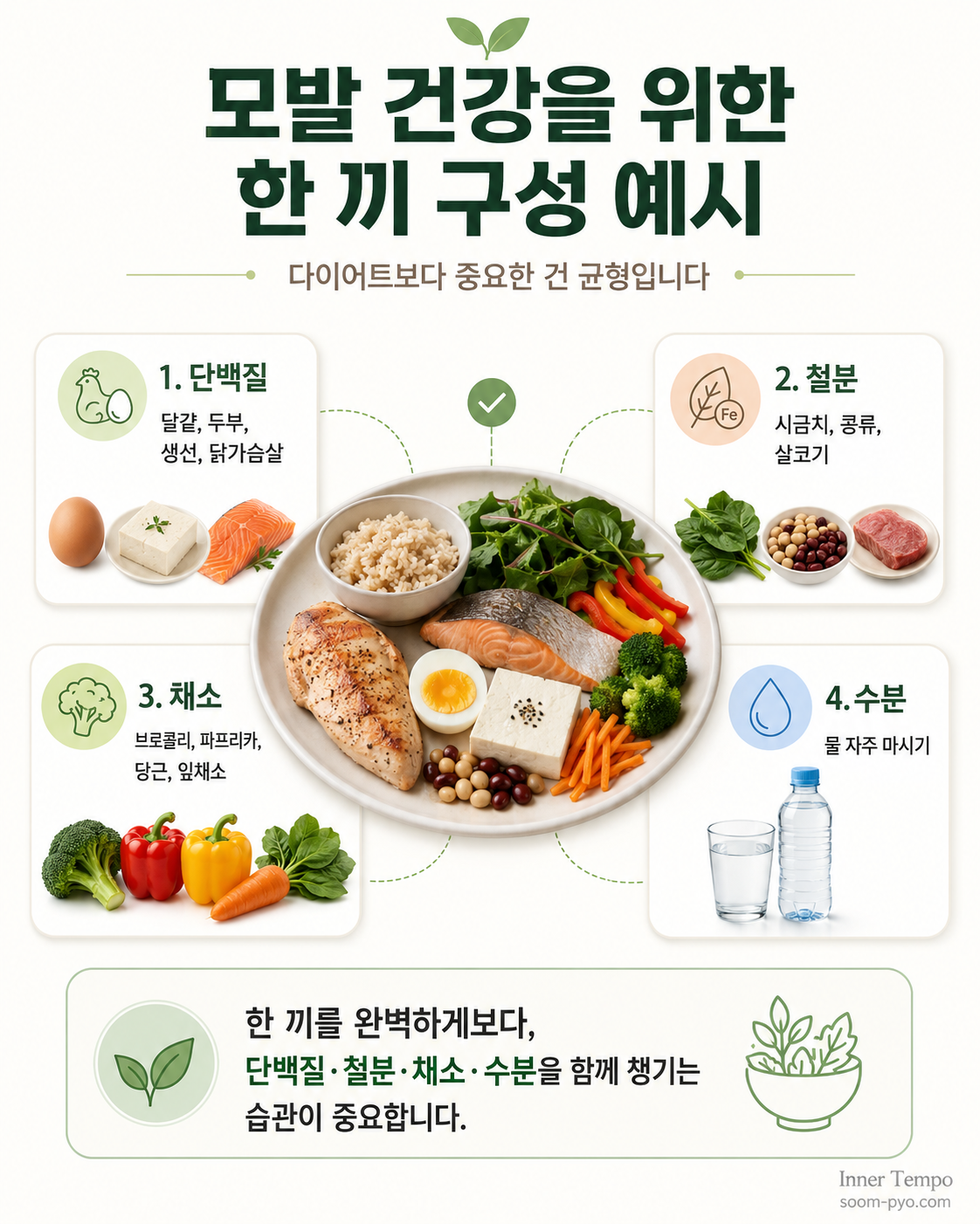 모발 건강을 위한 균형 잡힌 식사