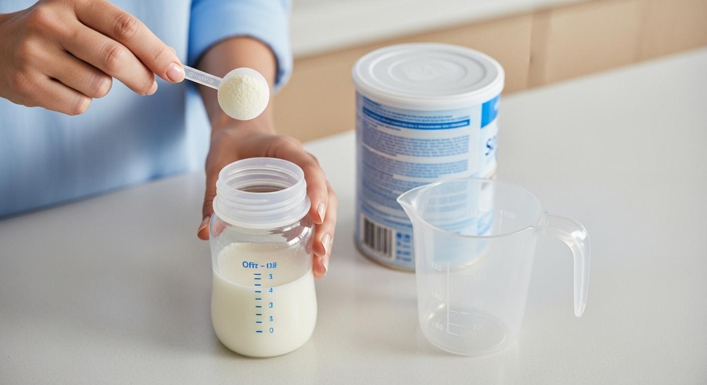 신생아 분유 타는법