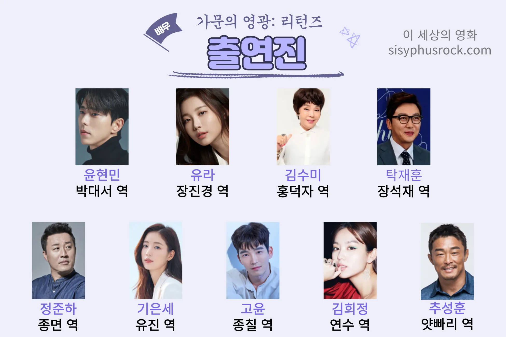 가문의 영광 출연진