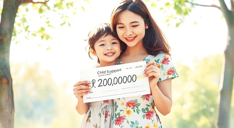 양육비를 지급받은 어머니