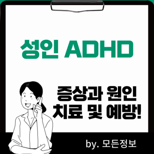 성인 ADHD 증상 원인 치료 예방