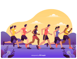 운동하는 사람들