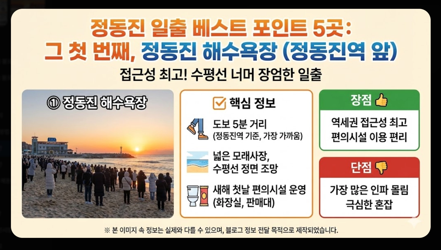정동진 일출 시간 2026 완벽 가이드
