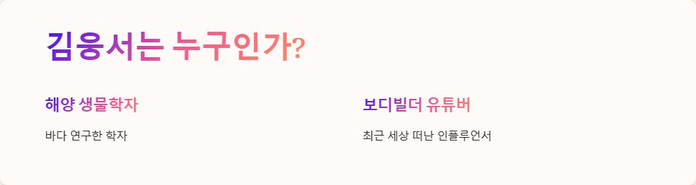 김웅서 누구인지 알아보는 프로필