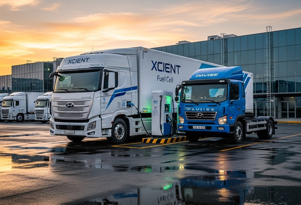 현대 엑시언트와 파비스 이미지