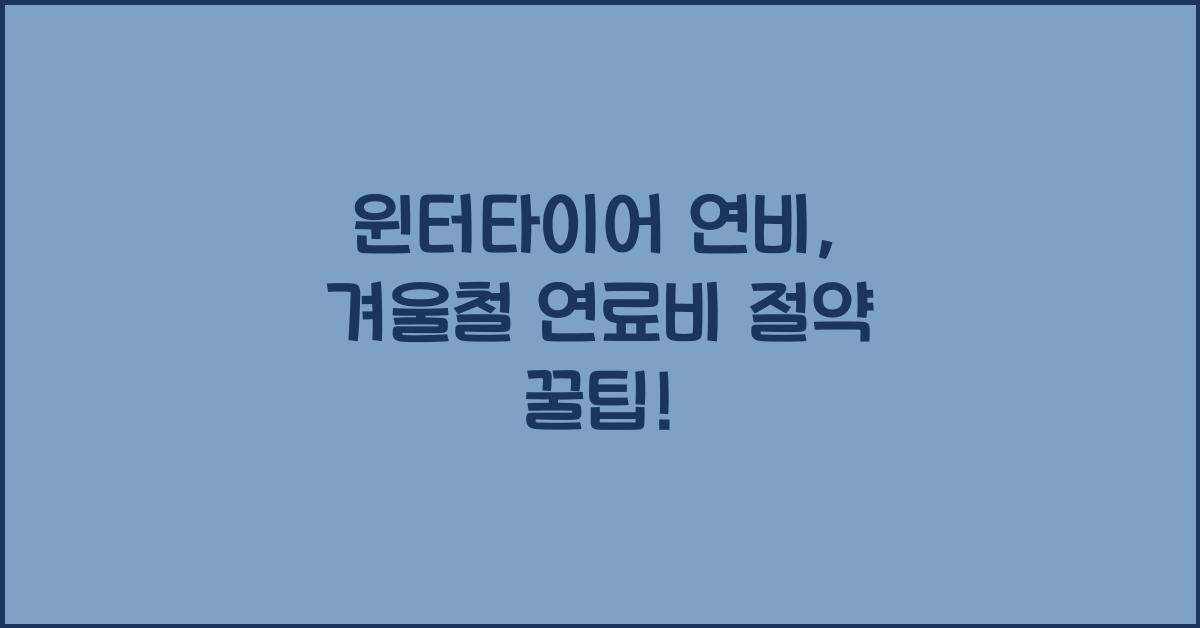 윈터타이어 연비