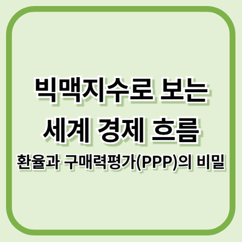 빅맥지수로 보는 세계 경제 흐름 – 환율과 구매력평가(PPP)의 비밀