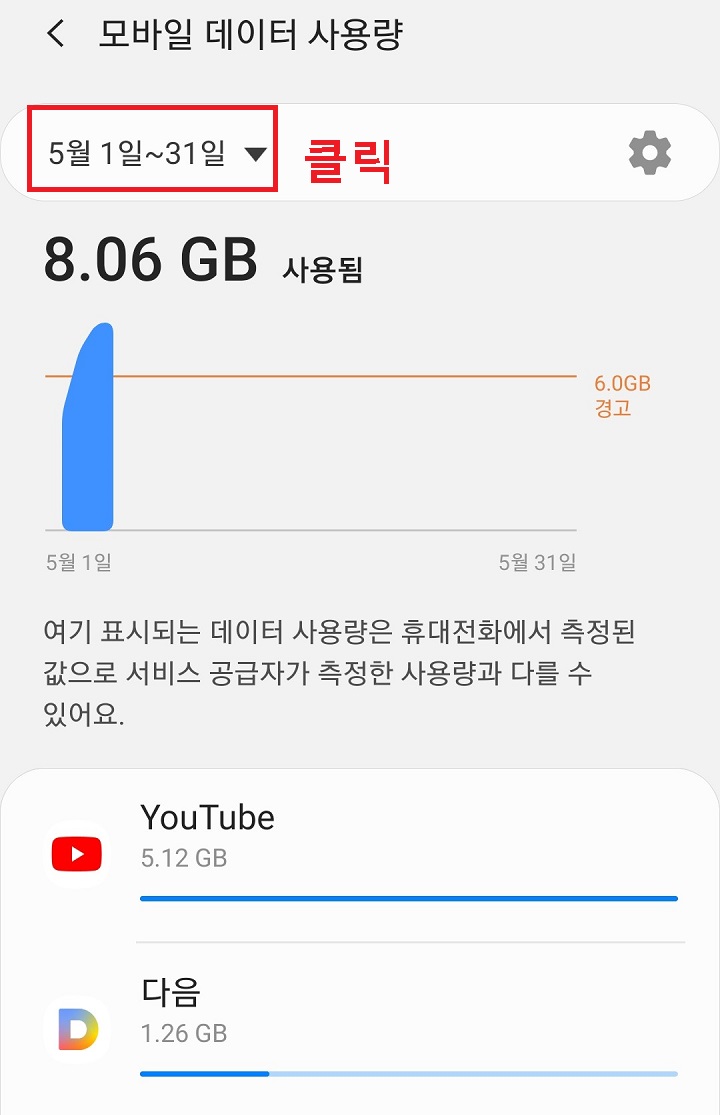 기간 클릭함