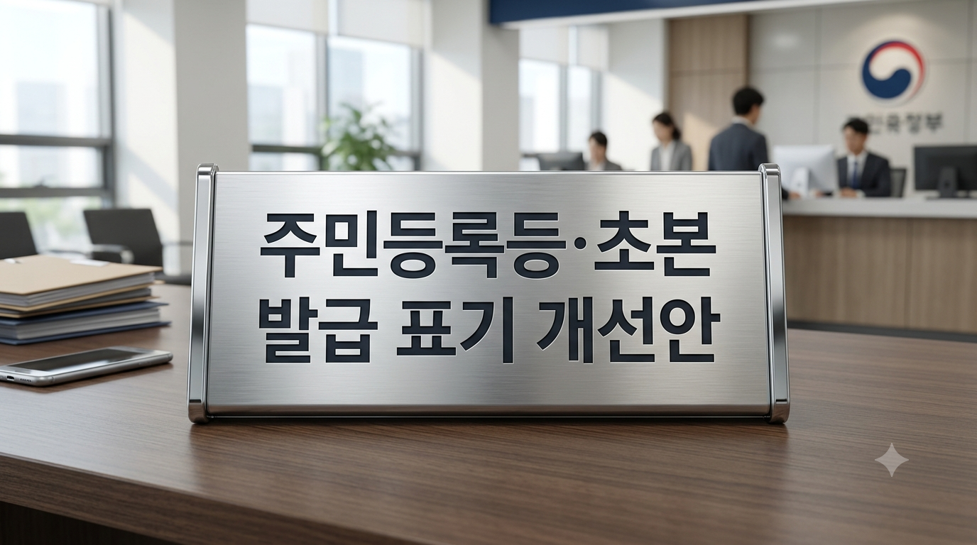 주민등록등초본 발급 표기 개선안