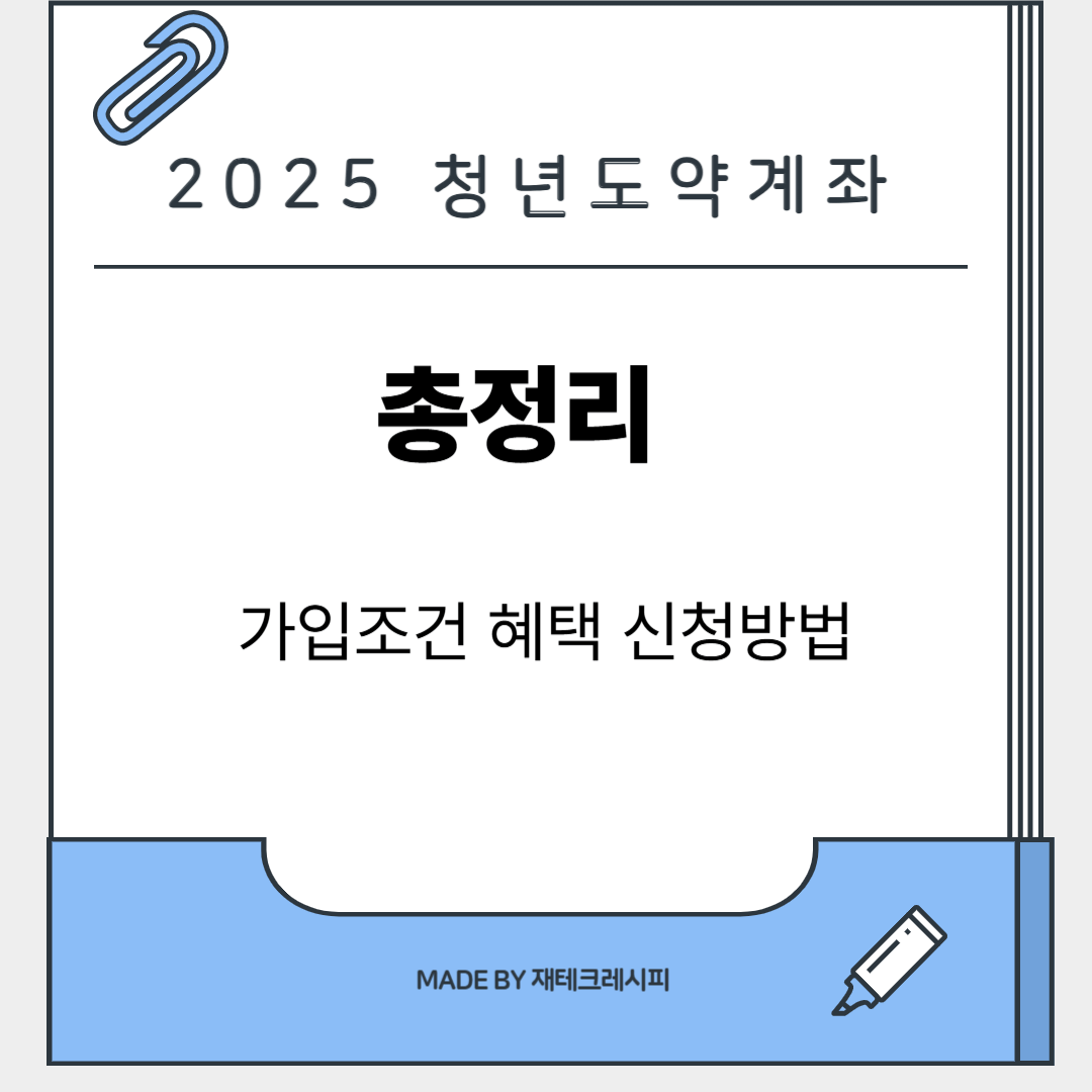 2025 청년도약계좌 완벽정리｜가입 조건&middot;혜택&middot;신청방법