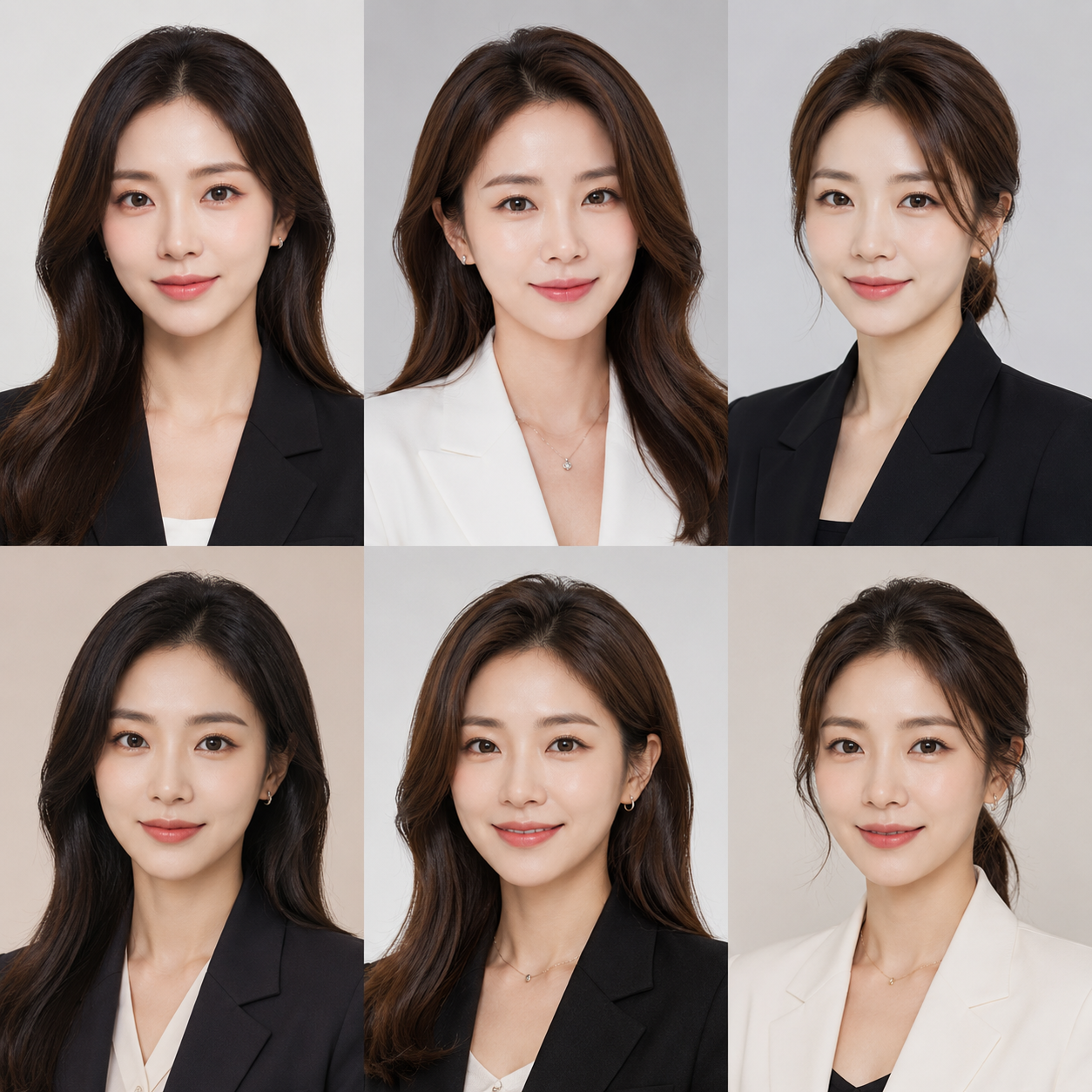 AI 프로필 사진 예시, 자연스럽고 신뢰감 있는 비즈니스 프로필 스타일 비교