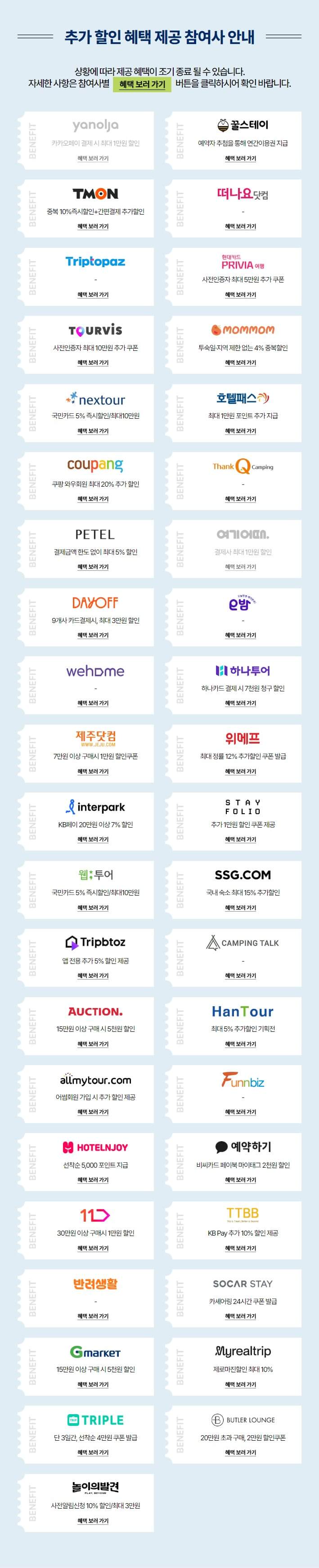 숙박세일페스타 추가할인혜택 안내