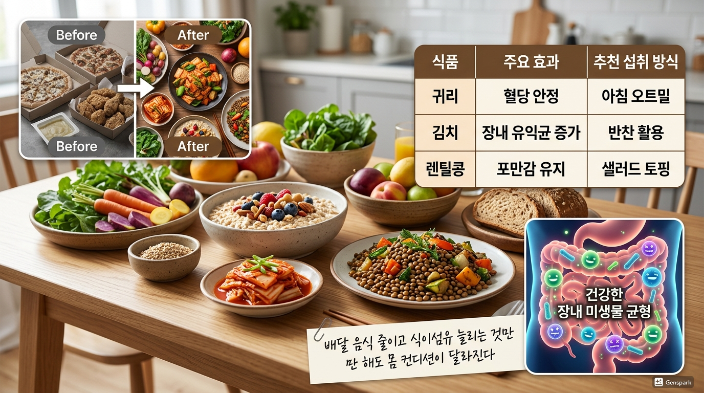 식이섬유 중심 식단, 장 건강이 곧 면역력