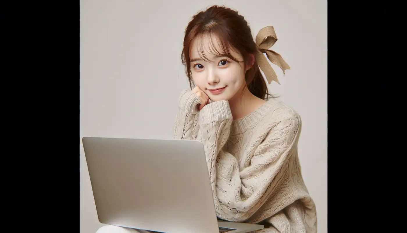 업비트에서-okx-옮기기-방법을-알아보는-여성의-모습