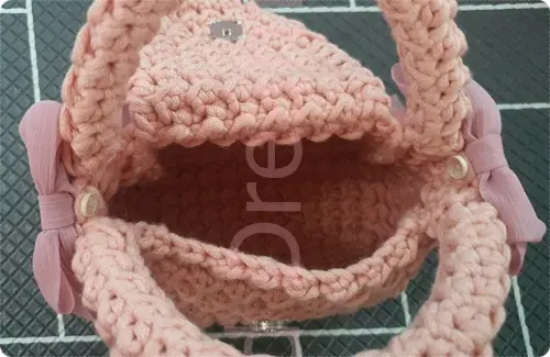 디어크로쉐 DIY 진달래꽃 리본 가방