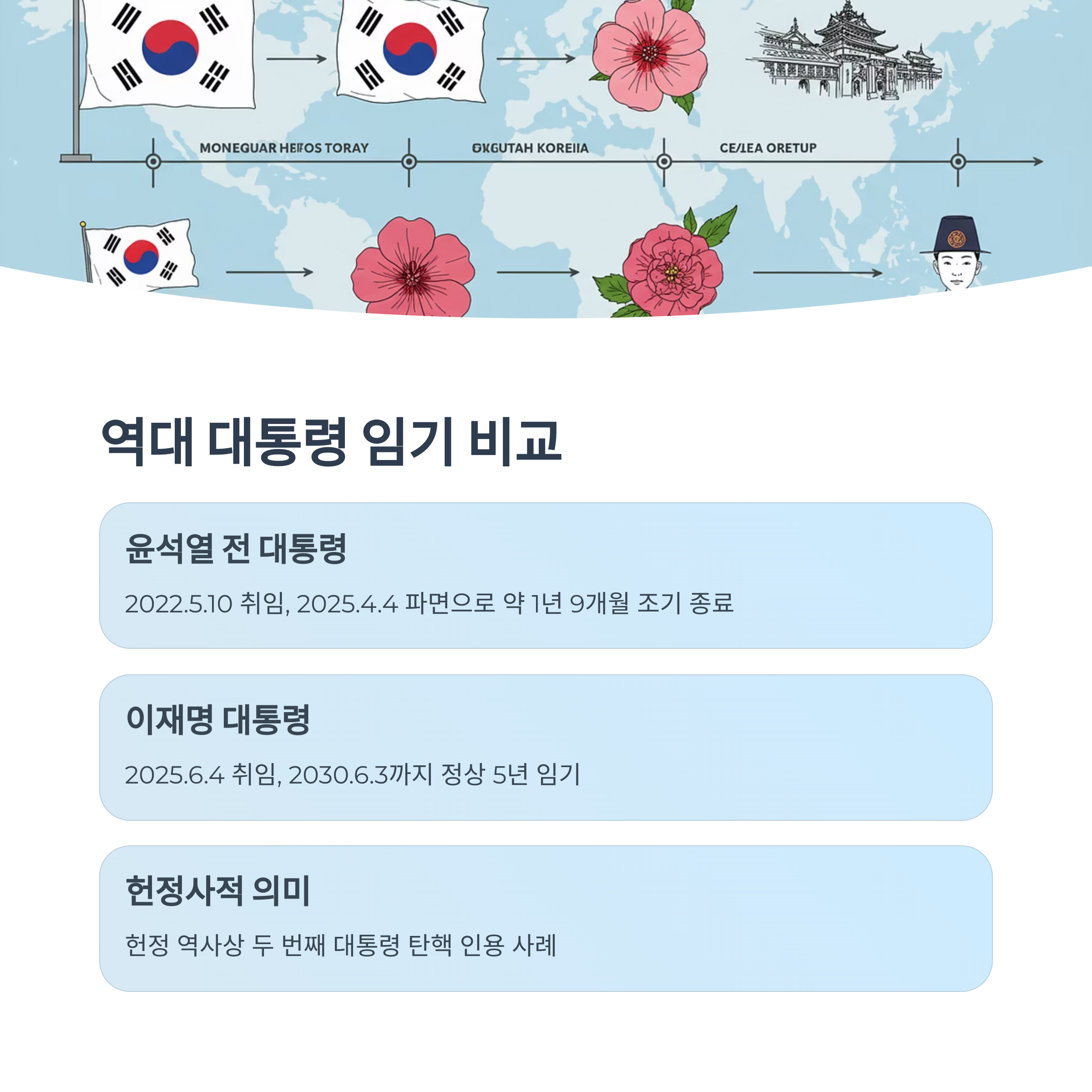 역대 대통령 임기 비교