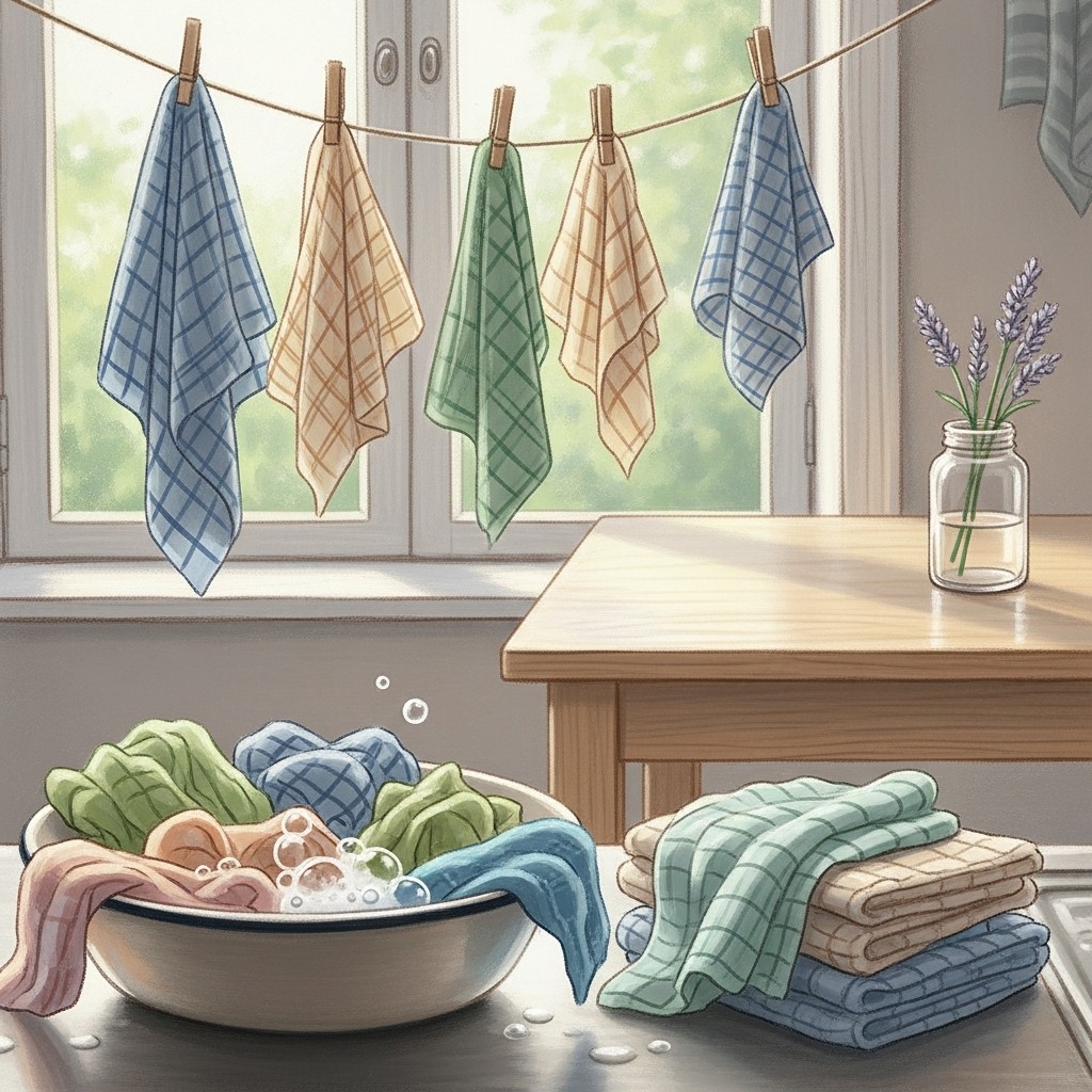 행주 삶아 말리기