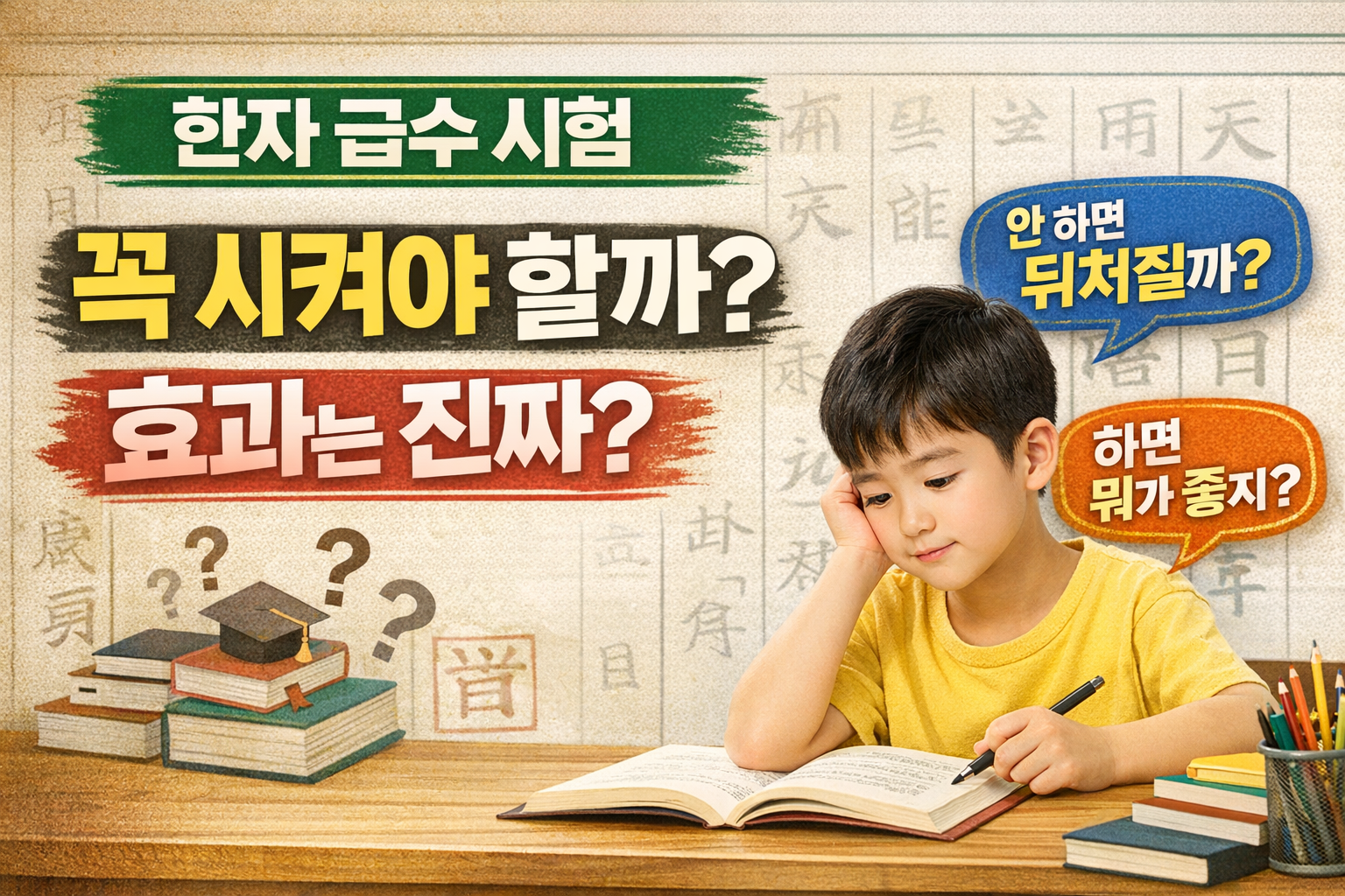 한자 급수 자격 시험, 꼭 시켜야 할까?