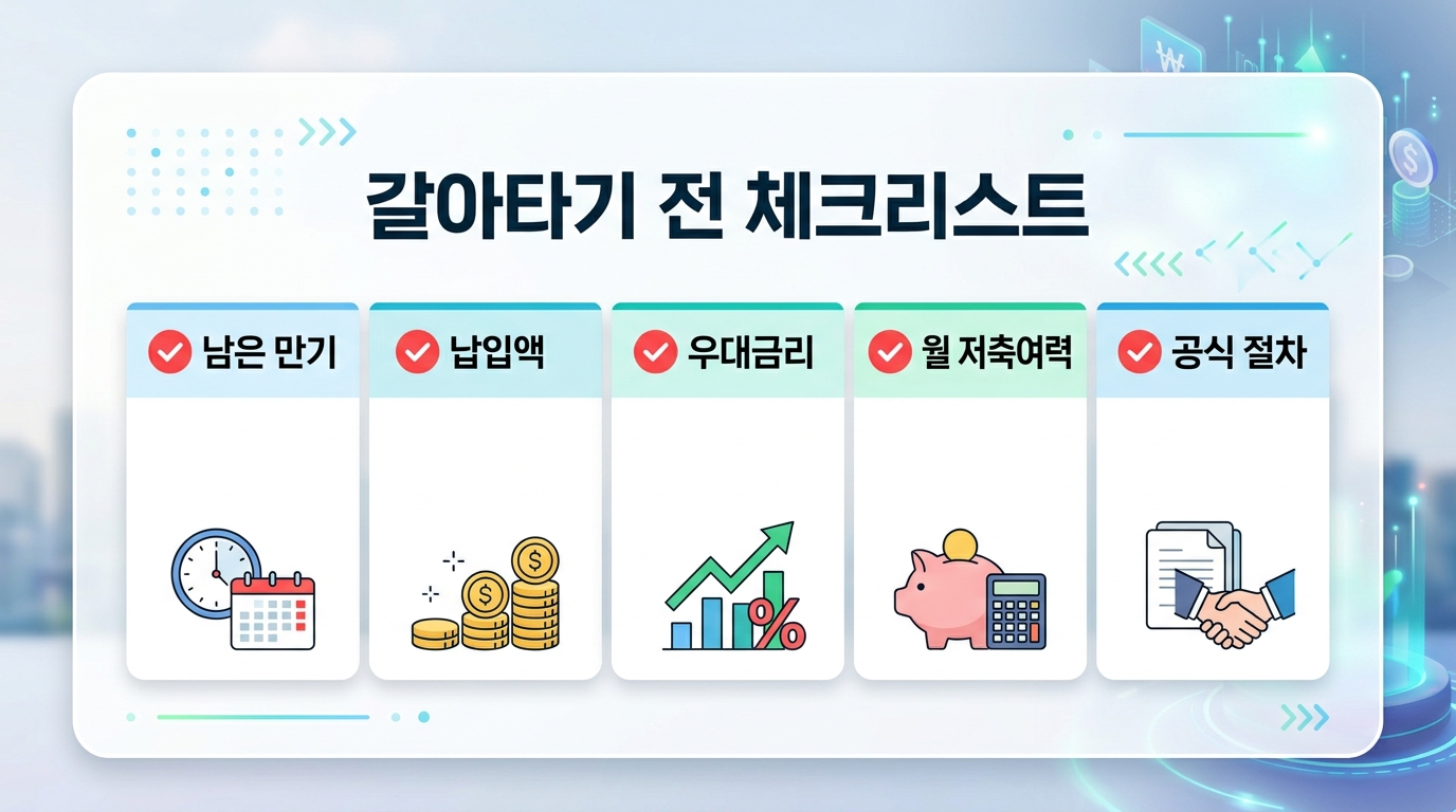 청년미래적금 청년도약계좌 갈아타기 전 체크리스트