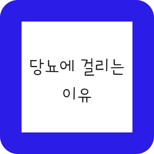 혈당에 안전 하신가요. 당뇨에 걸리는 이유
