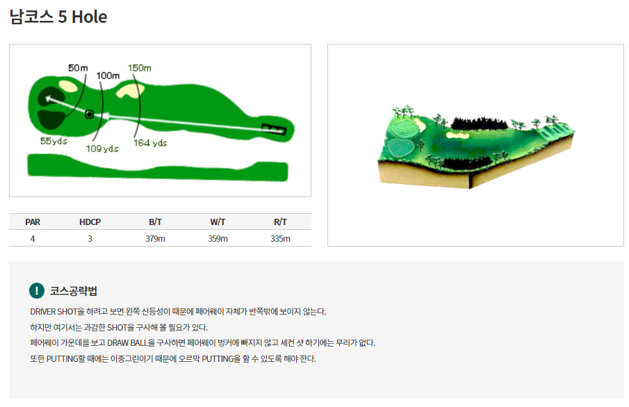 통도파인이스트 컨트리클럽 남코스 5
