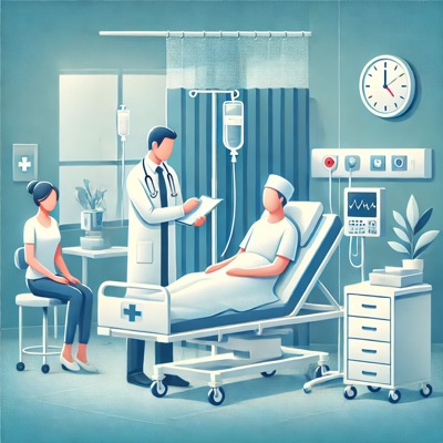 병원 입원 일러스트