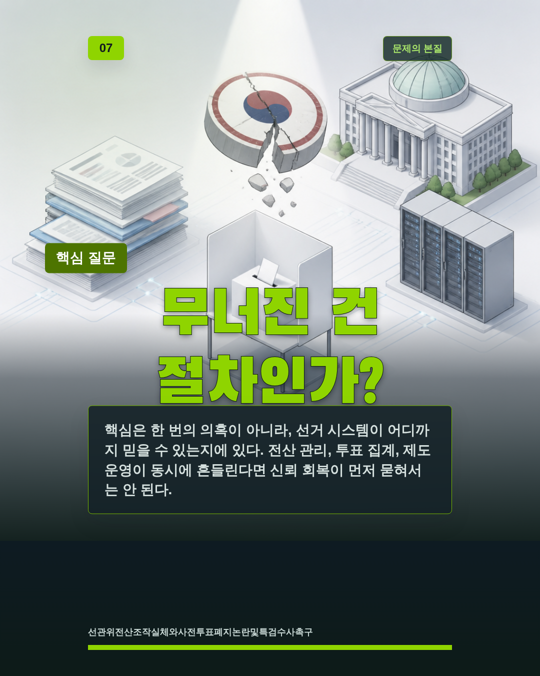 무너진 건 절차인가?