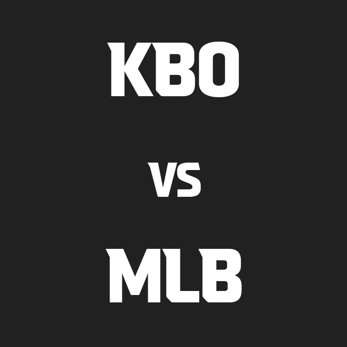 검정색 배경에 KBO vs MLB가 흰색으로 적혀있는 썸네일