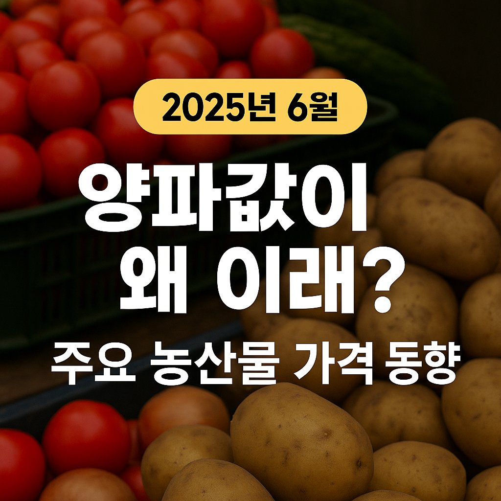 농업경제학 : &ldquo;양파값이 왜 이래?&rdquo; 2025년 6월 주요 농산물 가격 동향 분석
