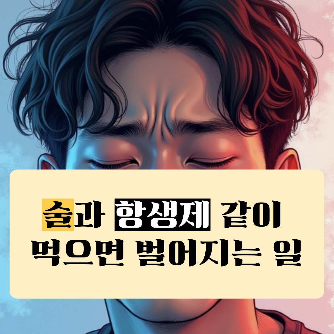 술과 항생제 같이 먹으면 안되는 이유