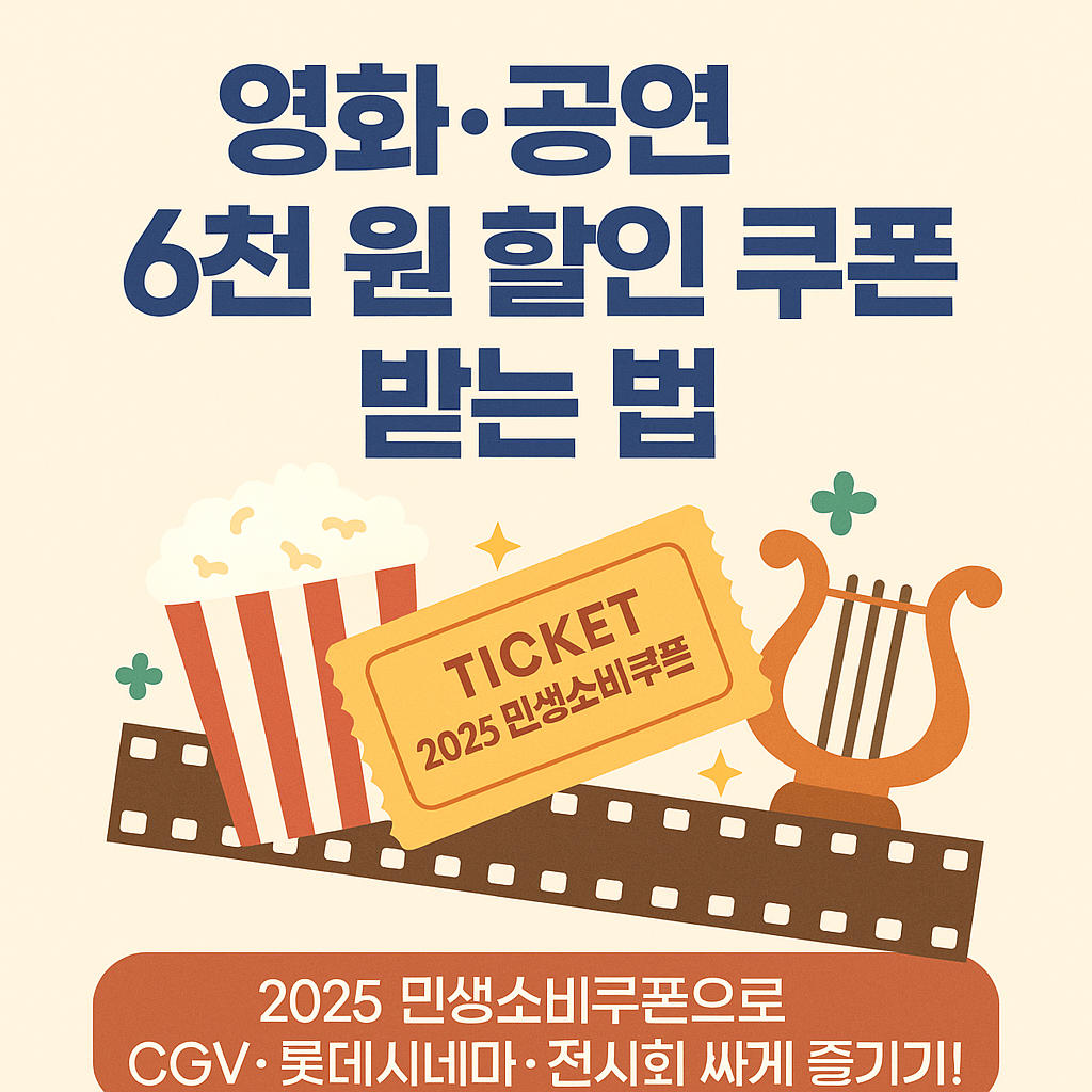 그림 영화 공연 6천원 할인 쿠폰 받는 법