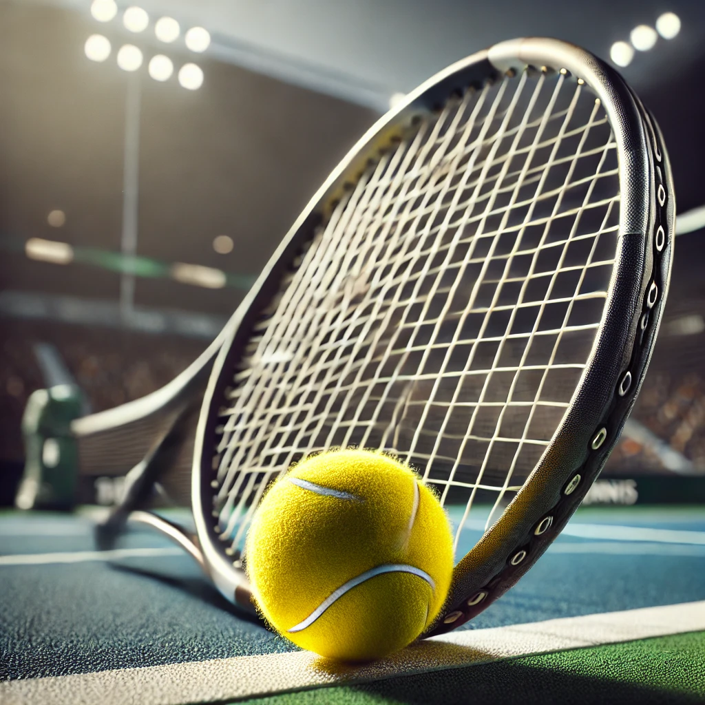 테니스 라켓과 테니스 공