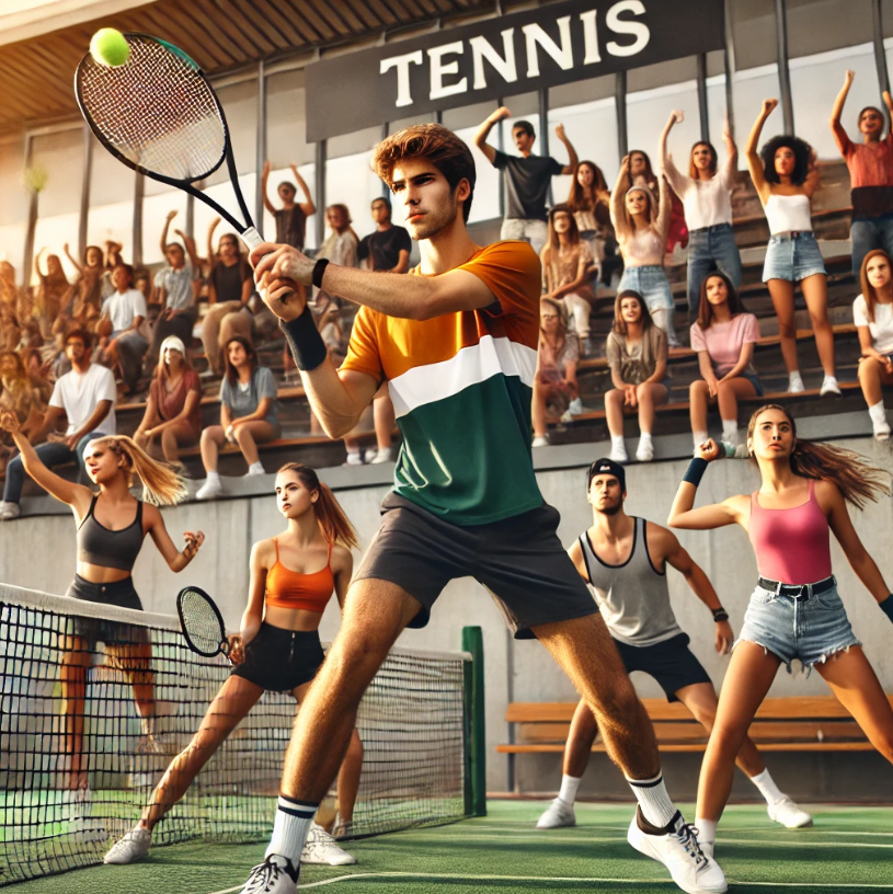 대학 생활하는 테니스 선수에 관한 사진