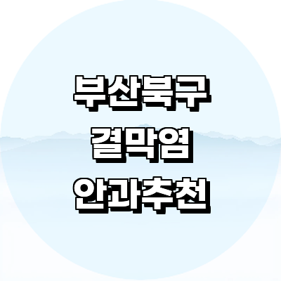 부산 북구 안과