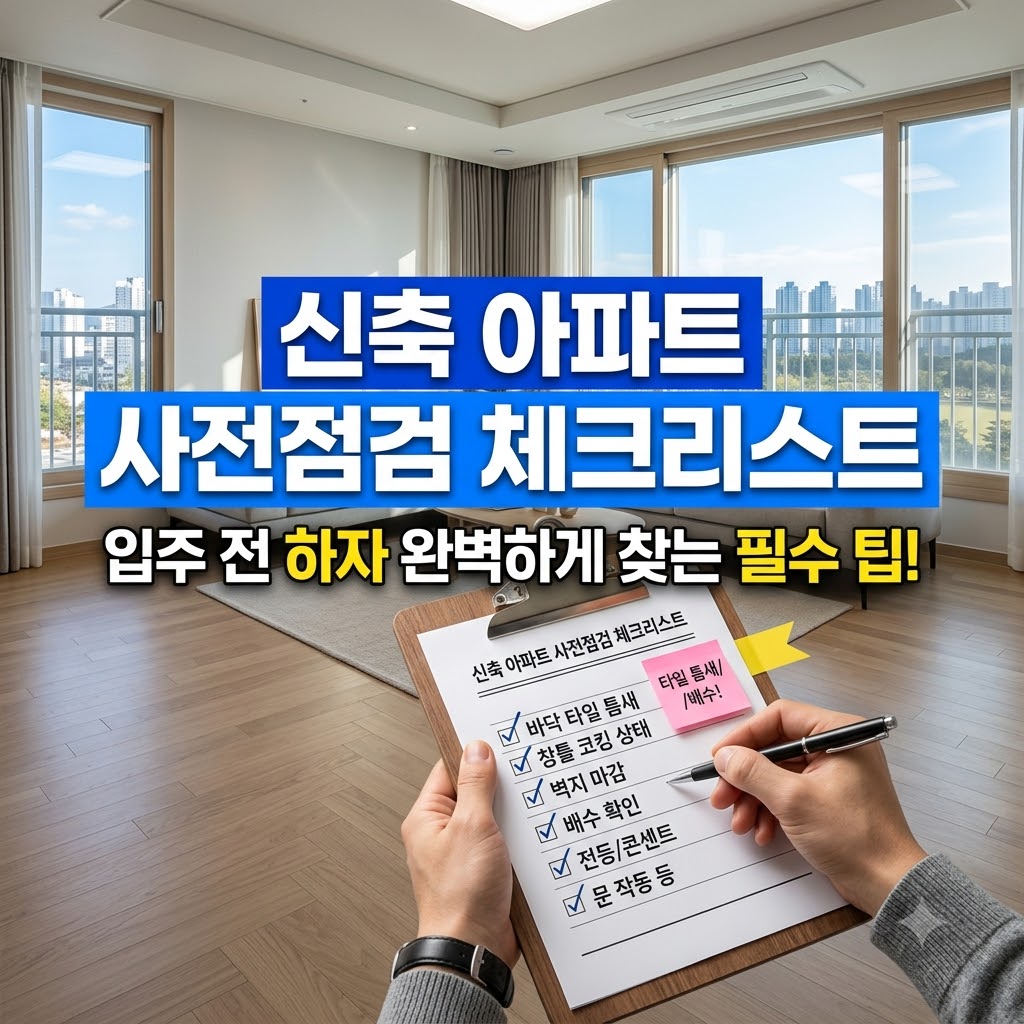 신축 아파트 사전점검 체크리스트 및 하자 찾기 팁