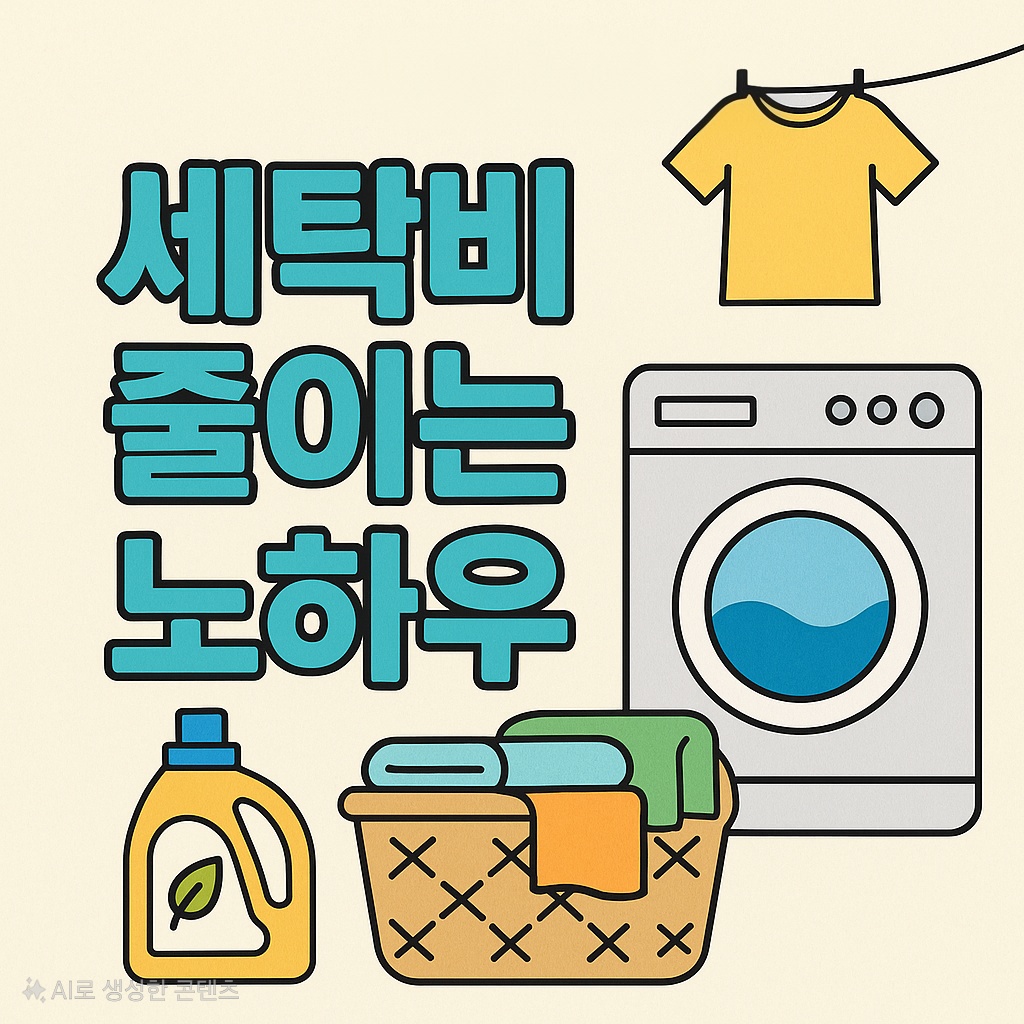 세탁비 줄이는 노하우 깨끗함은 그대로, 비용은 절반으로!