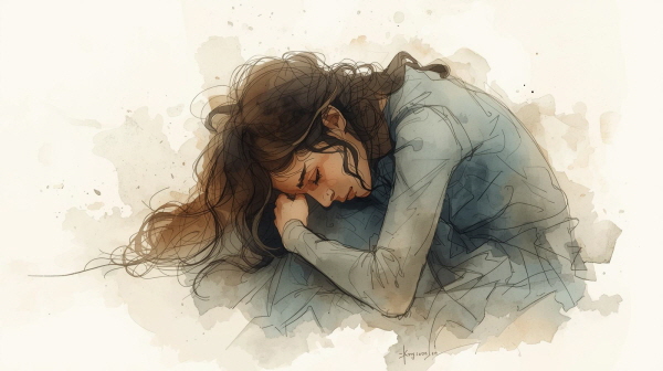 INFP 청소년은 풍부한 감정과 이상주의를 품은 아이들입니다. 세상의 부조리함에 마음 아파하고, 누군가의 말 한마디에도 오래 마음을 쥐고 있습니다에 관한 그림