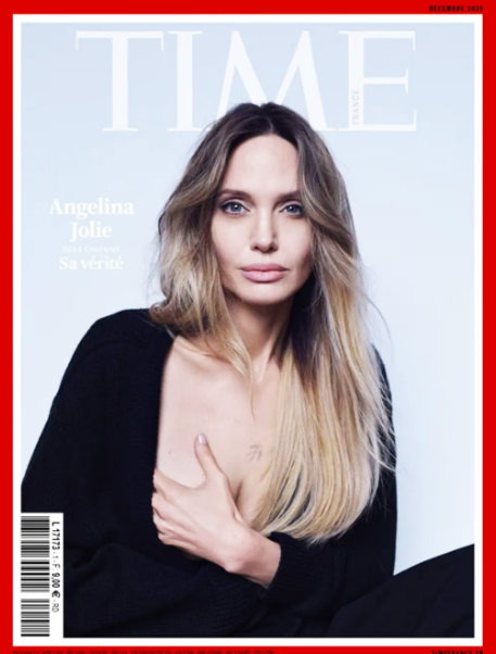 타임 프랑스 창간호 표지 안젤리나 졸리
