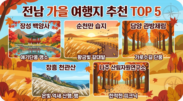 전남 가을 여행지 추천