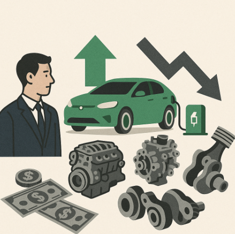 전기차 보급 확대가 내연기관 부품 산업에 미치는 경제적 충격과 전환 전략